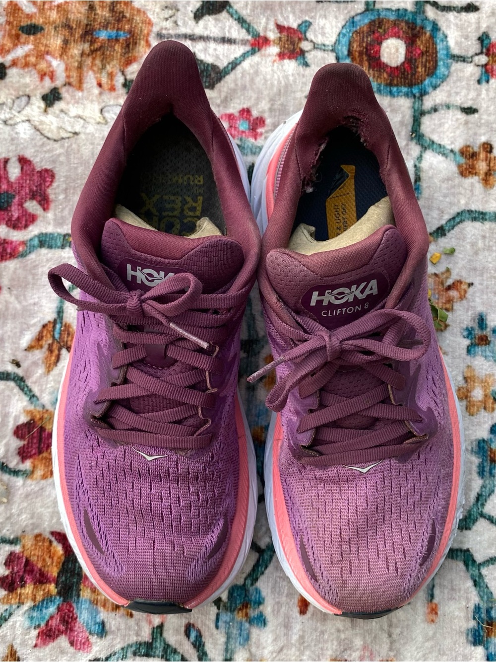 HOKA Women's Running Shoe - Pink/Purple sz7 - Picture 5 of 8